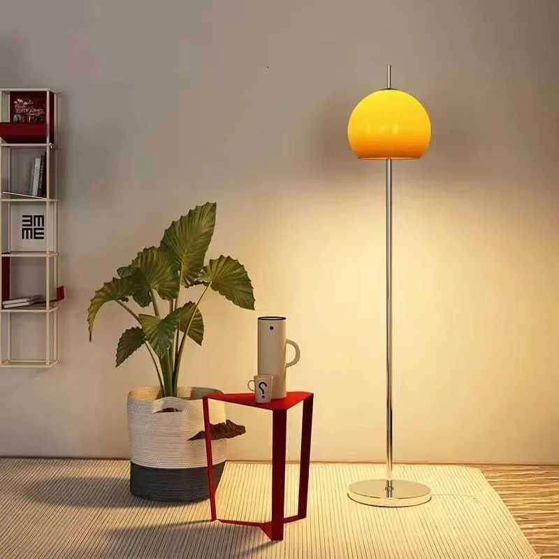 Art Living Room Retro Glass W Table Lamp Gradient Orange Mushroom Bauhaus Led Floor Lamp Living Room Bedroom Atmosphere Lamp M251119