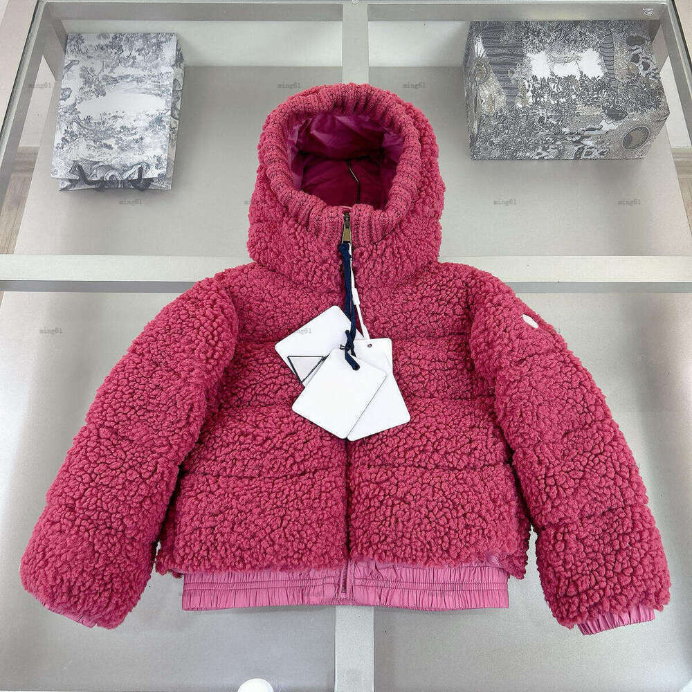 Brand kids down coat winter hooded baby Jackets kids designer clothes High quality Lamb hair boys girl Outwear A978X27N307