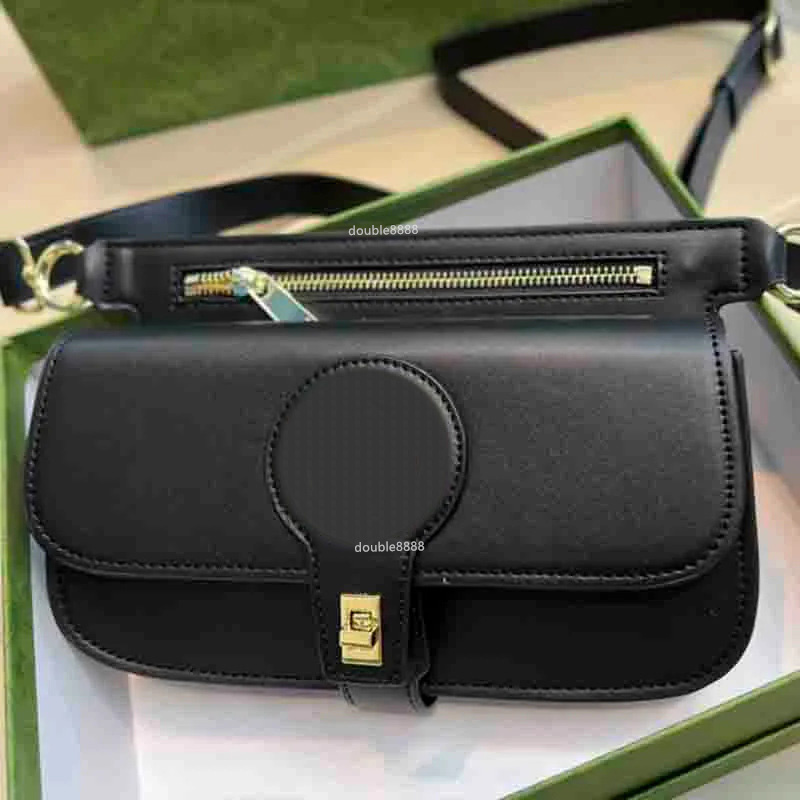 man bum Bags Round Interlocking Waist bag Crossbody Unisex Fashion Vintage Designer Messenger Bags Gold toned hardware Luxury shoulder bag chest bag belt bag