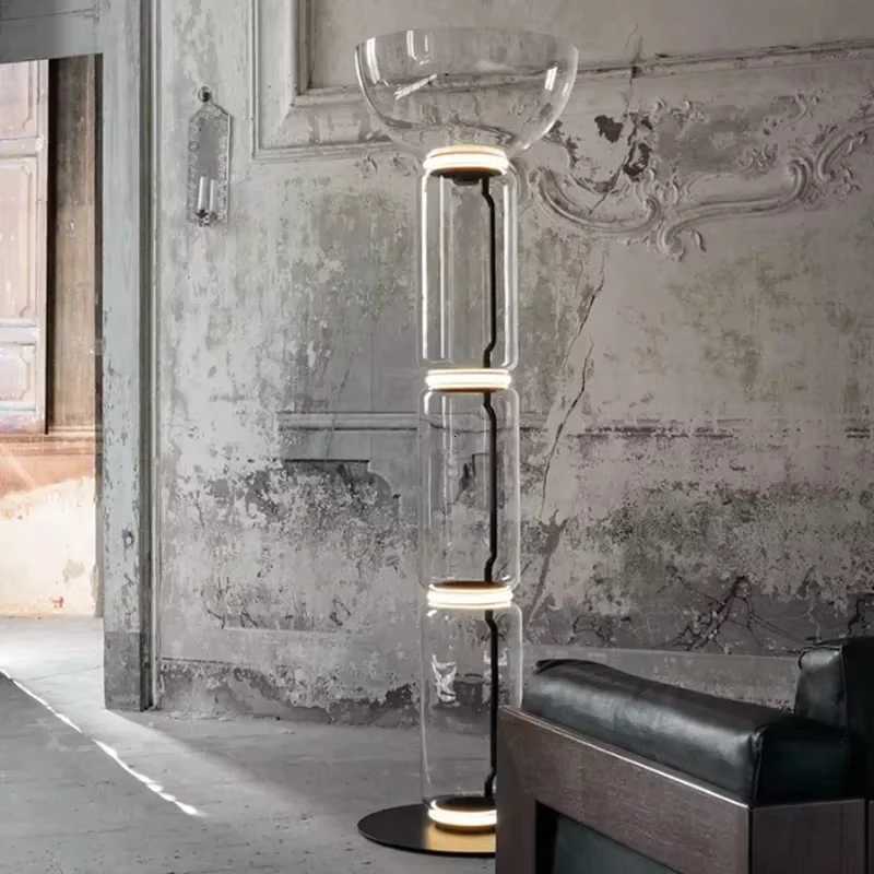 Glass Lampshade Floor Lamp Modern Minimalist LED Light Gloss Bedroom Bedside Lamp Living Room Interior Decoration Lamp Desk Lamp M251119