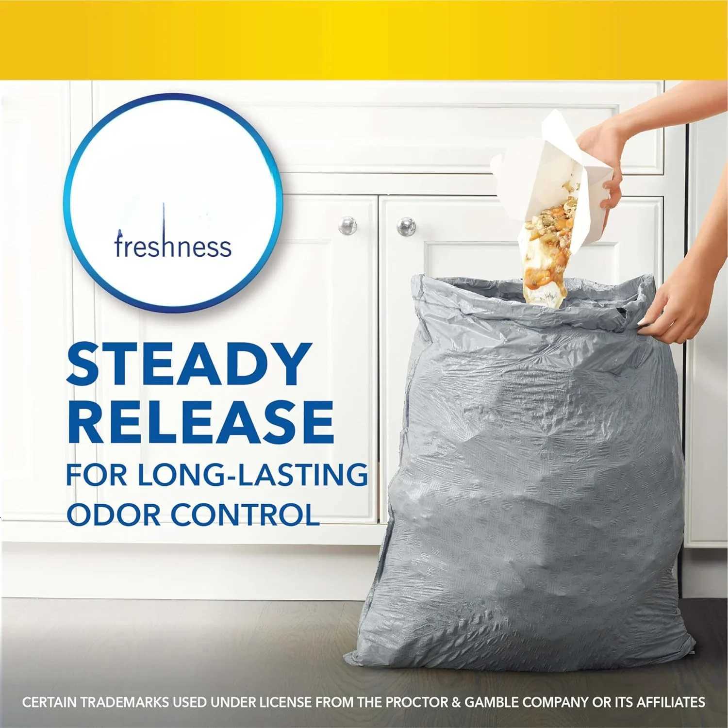 High kitchen drawstring trash bags - Stink Shield 13 gallon white trash bags 110 C251119