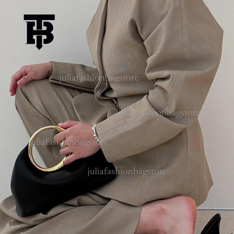 TB BHULAMTE Designer's New Luxury Handbag Simple And Versatile PU Metal Ring Underarm Fashion Cloud Bag Temperament Single Shoulder Crossbody Bag