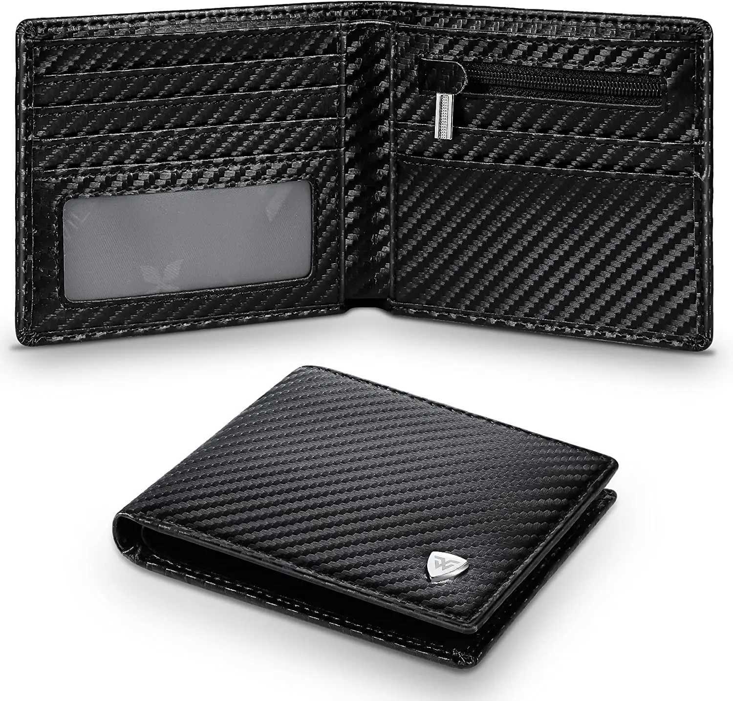New Business Wallet RFID Blocking Multi Card Slots With Zipper Coin Clip Mens Wallet Fashion Coin PurseT251119