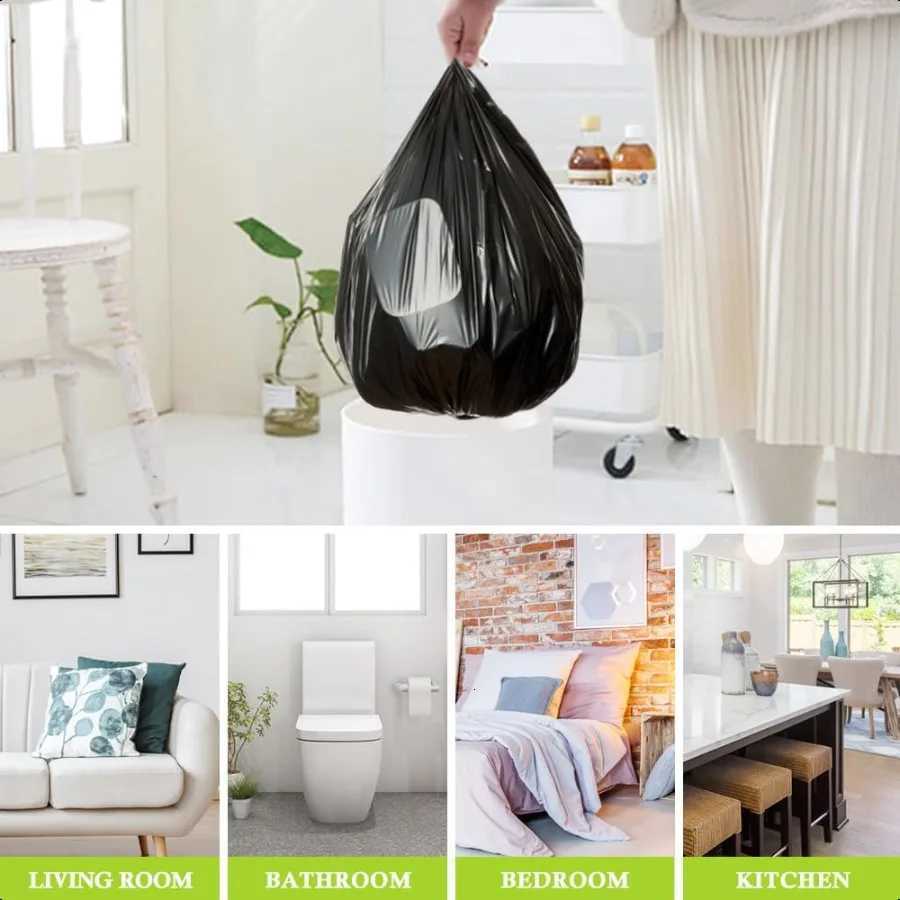 8 Gallon 130 Counts Strong Trash Bags Garbage Bags by fit 30 Liter Kitchen Waste Basket Medium Trash Bags Can Liners for Home O C251119