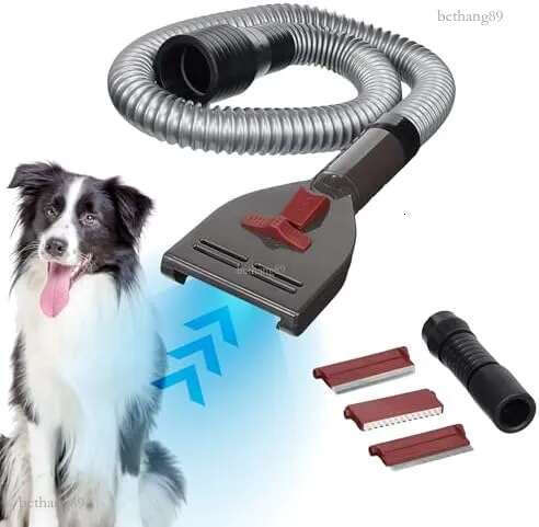 Penn-Plax VacGroom Pet Grooming and Shedding Vacuum Attachment Kit u2013 Great for Dogs, Cats, and Your Furniture! Works With Almost All Vacuum Brands