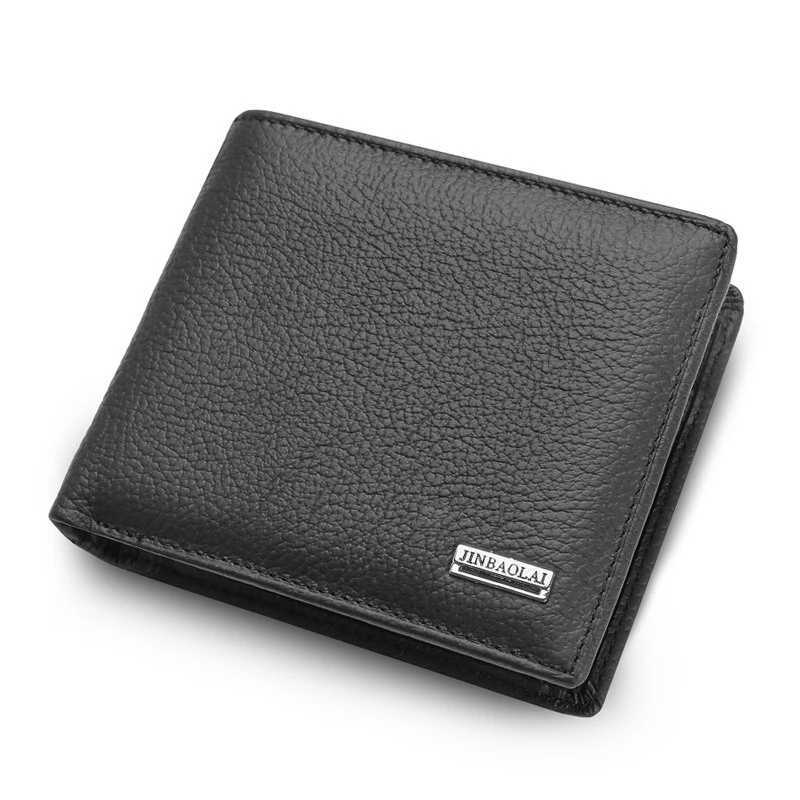 Classic PU Leather Wallets for Men Card Holder Purses with Buckle Coin Pocket Short Bifold Wallet Portable Mens GiftT251119
