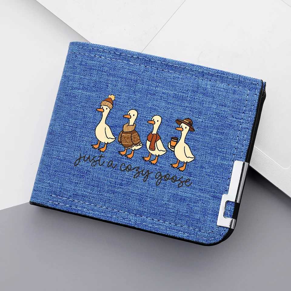 Cute Duck-printed Fashionable Wallet Canvas Coin Wallet Mens Credit Card Holder WalletT251119