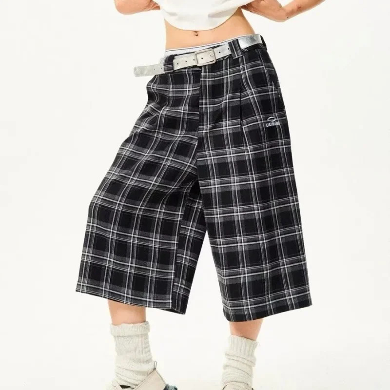 Retro plain casual Trouser loose fit American style mens clothing summer fashion edition wide leg 250418