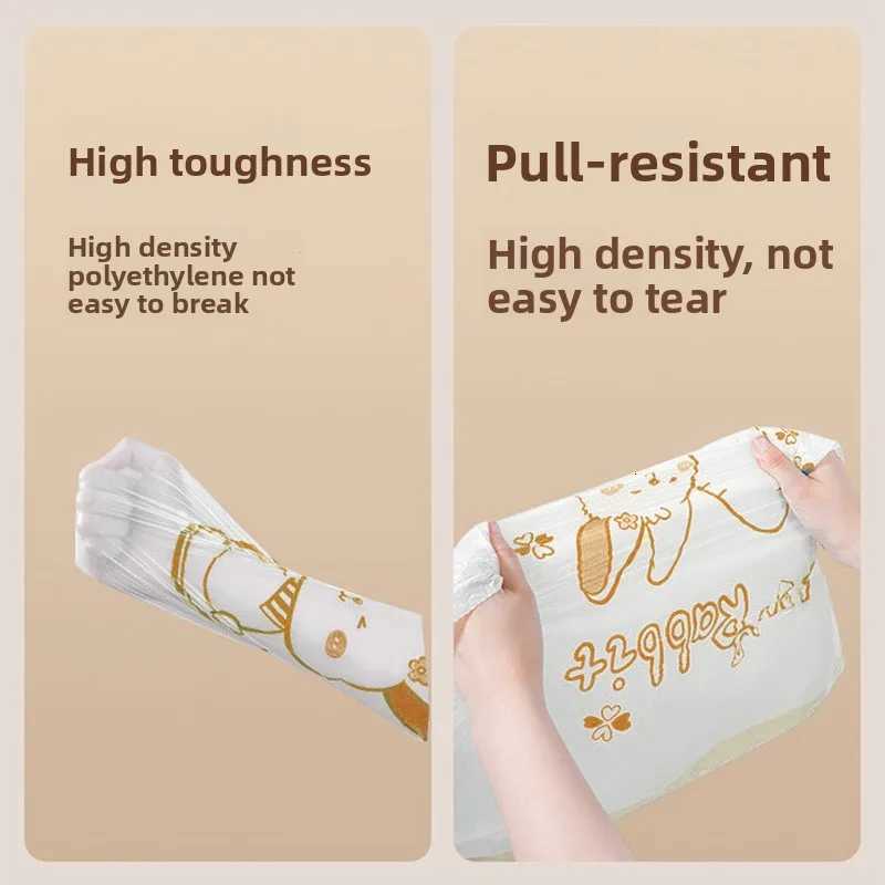 Radish Rabbit Drawstring Garbage Bag Household Kitchen Portable Thickened Belt Handle Garbage Bag C251119