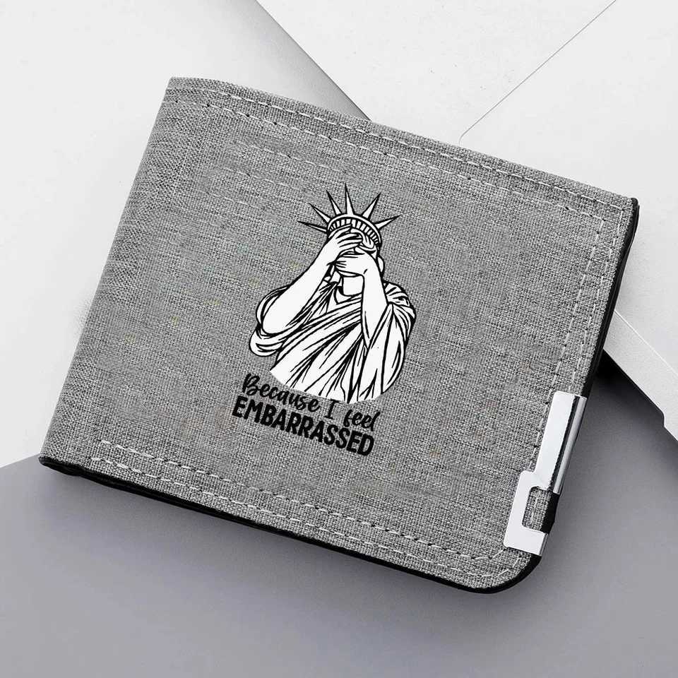 Mens Casual Canvas Wallet Quirky Youth Student Change Wallet Zipper WalletT251119