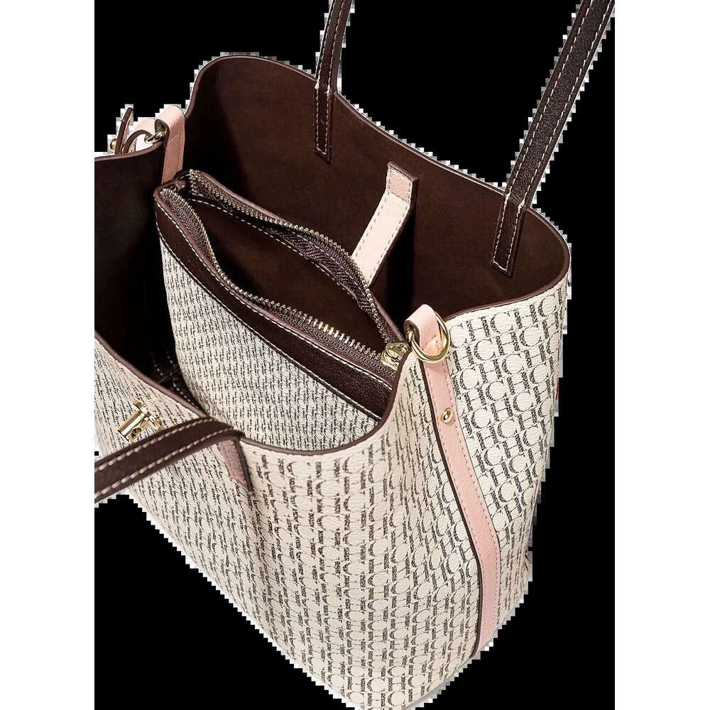 For CH Premium Versatile Leather Crossbody Large Capacity Daily Commuter Tote Bag Letter Print Design Ladies Fashion