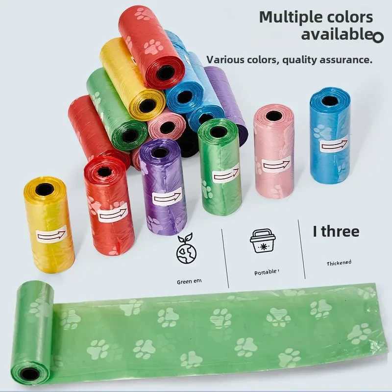 Litter Outdoor Home Clean Pet Poop Bag Solid Color Printed Pet Garbage Bag Clean Poop Bag Dog Walking Portable Poop Bag For Dogs C251119