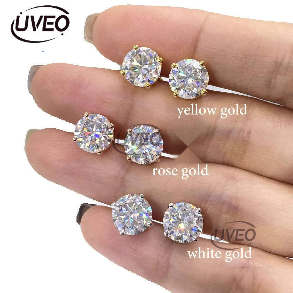 Screwback earring 3mm-10mm piercing jewelry 4 prongs set CVD HPHT lab grown stud in VVS Elegant Dazzg