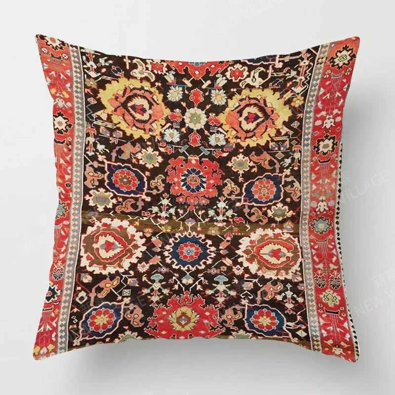 Bohemian floral pattern throw cover with short plush print for living room sofa decoration cushion cover coversM251119