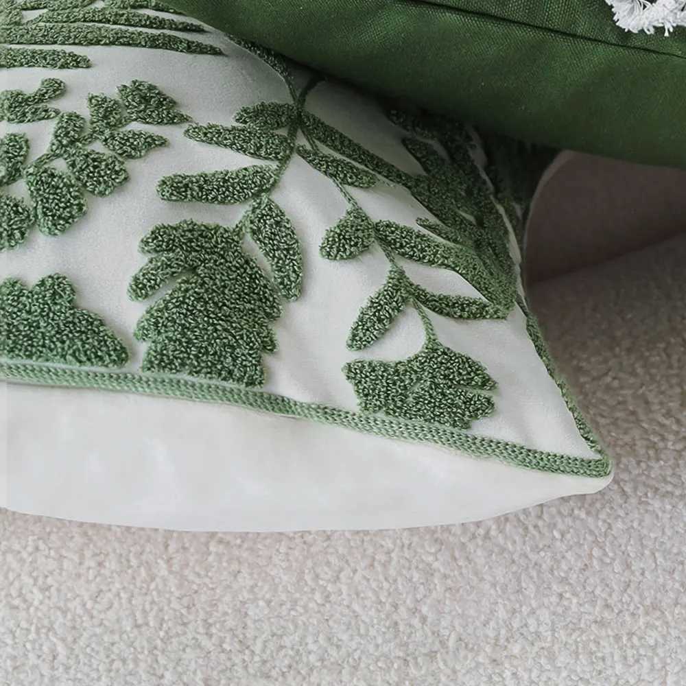 Floral Embroidery Decorative Throw Cover Nordic Style Sofa Living Room Soft case 45x45 Cushion Covers Home DecorM251119