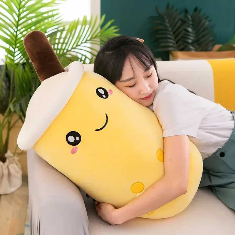 22-70cm Giant Size Bubble Tea Plushies Squishy Milk Tea Boba Peluche Ice Cream Fruits Juice Drink Bottle Prop Decor GiftM251119