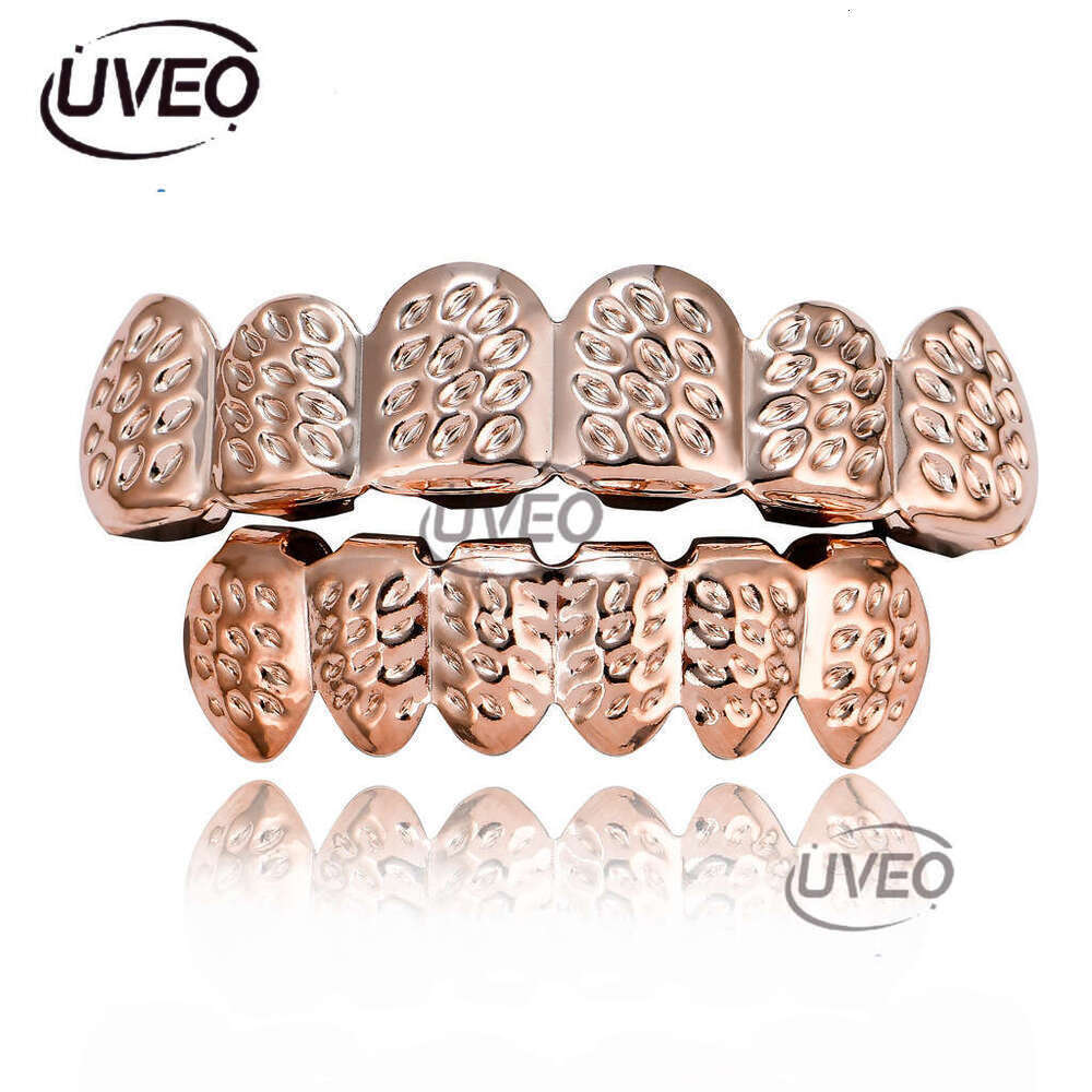 Deluxe hip hop sterling silver carvings, braces, Halloween costumes, men and women Free delivery