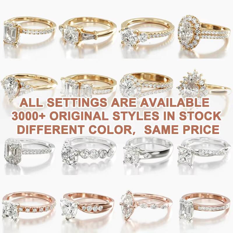 GIA IGI Certified Lab Grown Diamond Ring CVD HPHT 05ct to 5ct for Men Women Engagement Wedding Customized 14k 18k Solid Gold