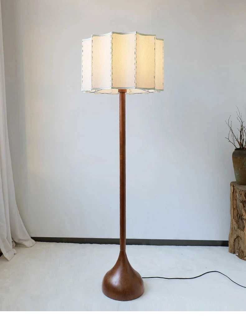 Wabi Sabi Floor Lamp Minimalist Solid Wood Lamp Living Room Lamp Bedroom Sofa Lamp Bedside Art Decoration Desk Lamp LED Light M251119