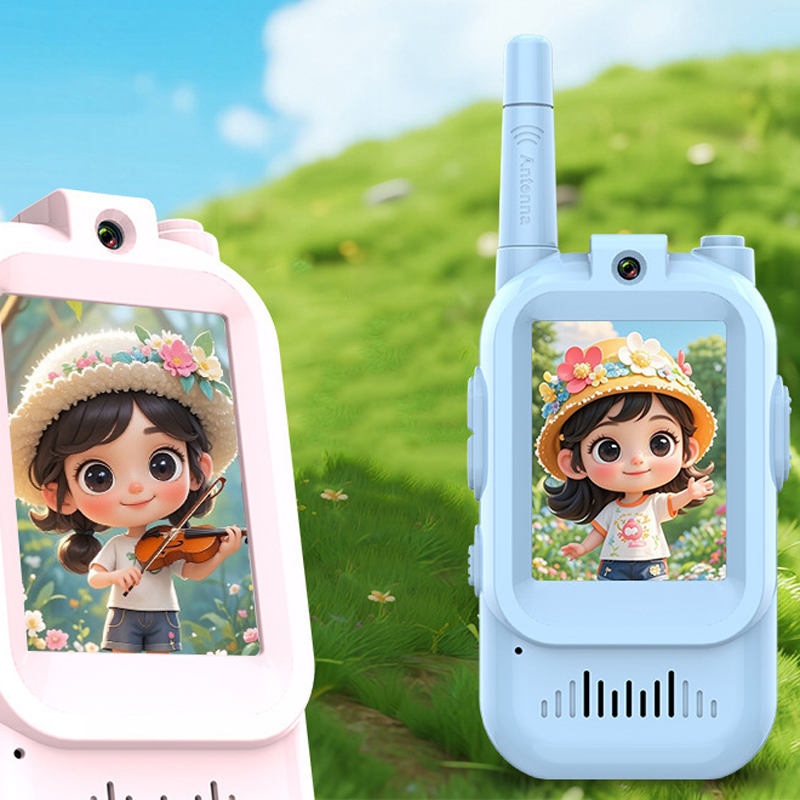 Creative Kids Video Walkie Talkie 2-Way Long Range Cool Voice Effects Children's Video Intercom Kids Christmas Birthday Gift