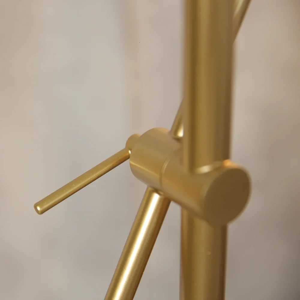 Nordic Simple Gold Floor Lamps Marble Base Standing Lamp Adjustable Length Floor Light Foyer Living Room Stand Lamp E27 Fixtures M251119
