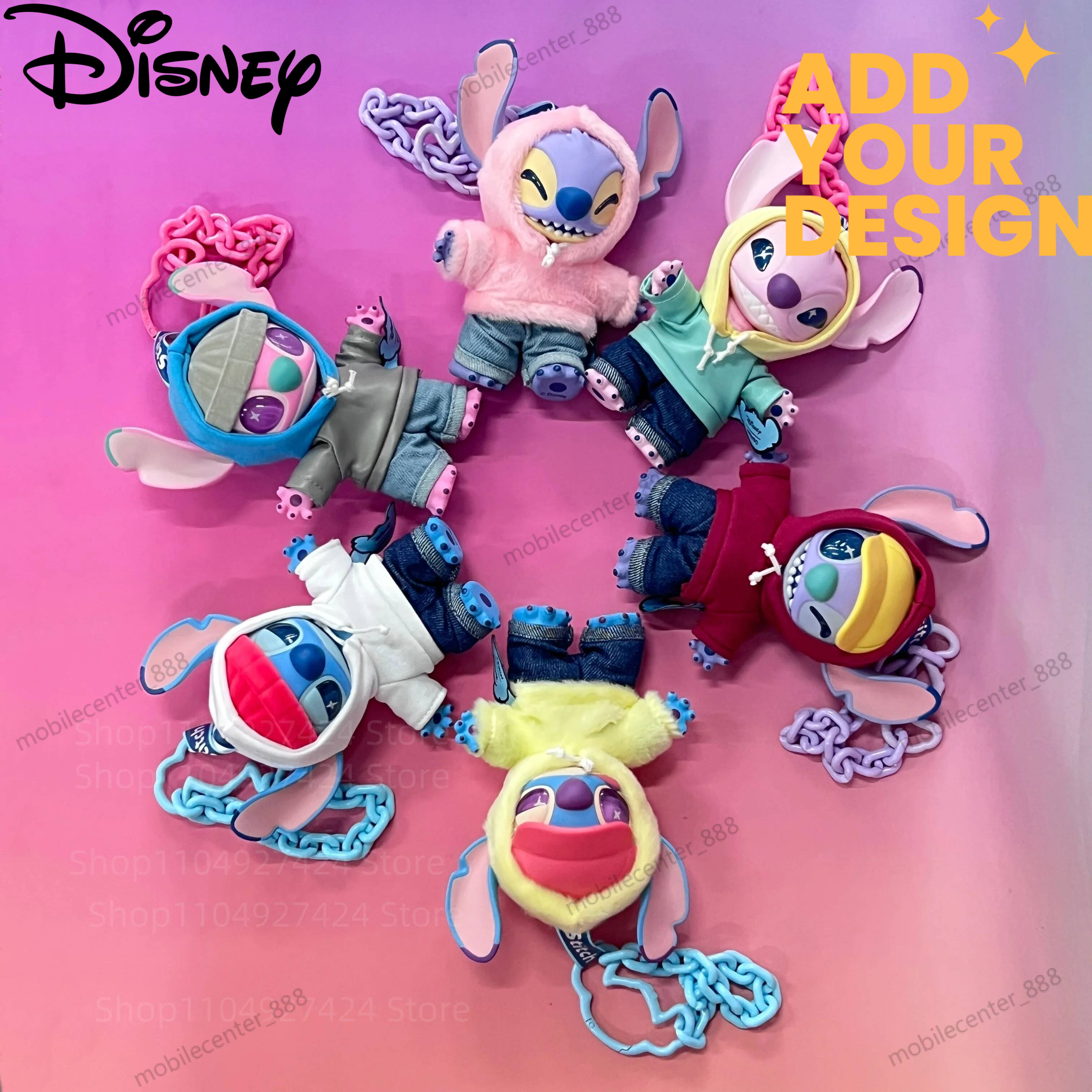 custom Disney Gen Z Street Series Blind Figure Cute Stitch Vinyl Doll Mystery Box Plush Surprise Bag Pendant Girl Gift Toys