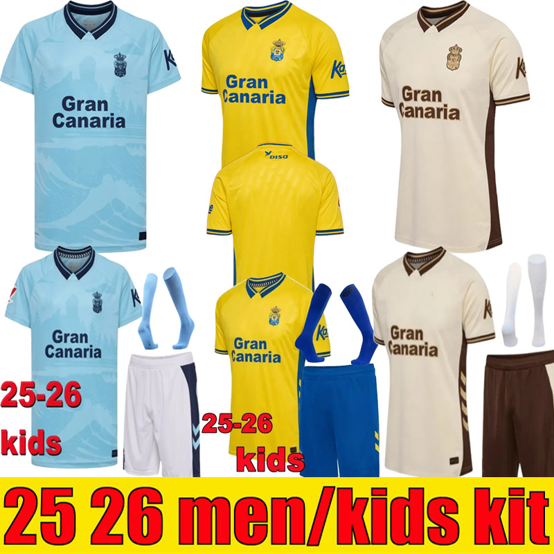 2025 2026 Soccer HERRERA SANDRO Vieira Jesus Mesa Palmass 25 26 home and away Las Palmas Union game jersey Penaranda Men Kids kits football shirt