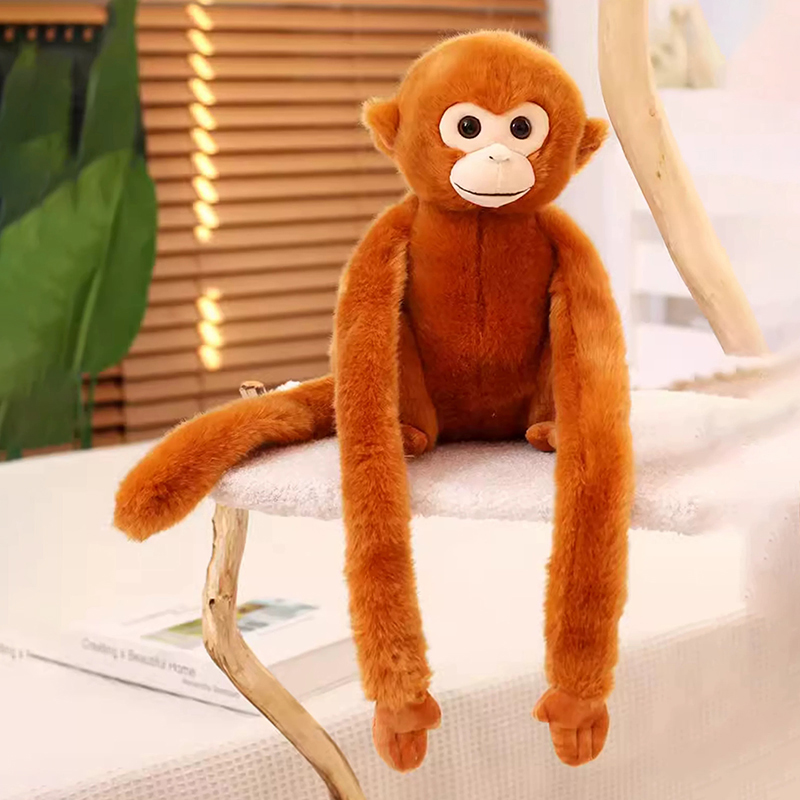 Manufacturer wholesale cartoon golden monkey plush toys, long arm monkey gorilla dolls, curtain buckles, children's soothing cloth dolls