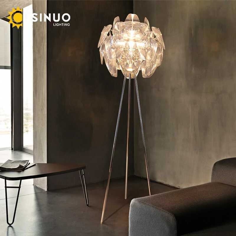 Luxury Italian-Designed Floor Lamp with Remote Controlled Dimmable Lighting Bedside Hotel Ambient Lamp for Hotel Living Room Dc M251119