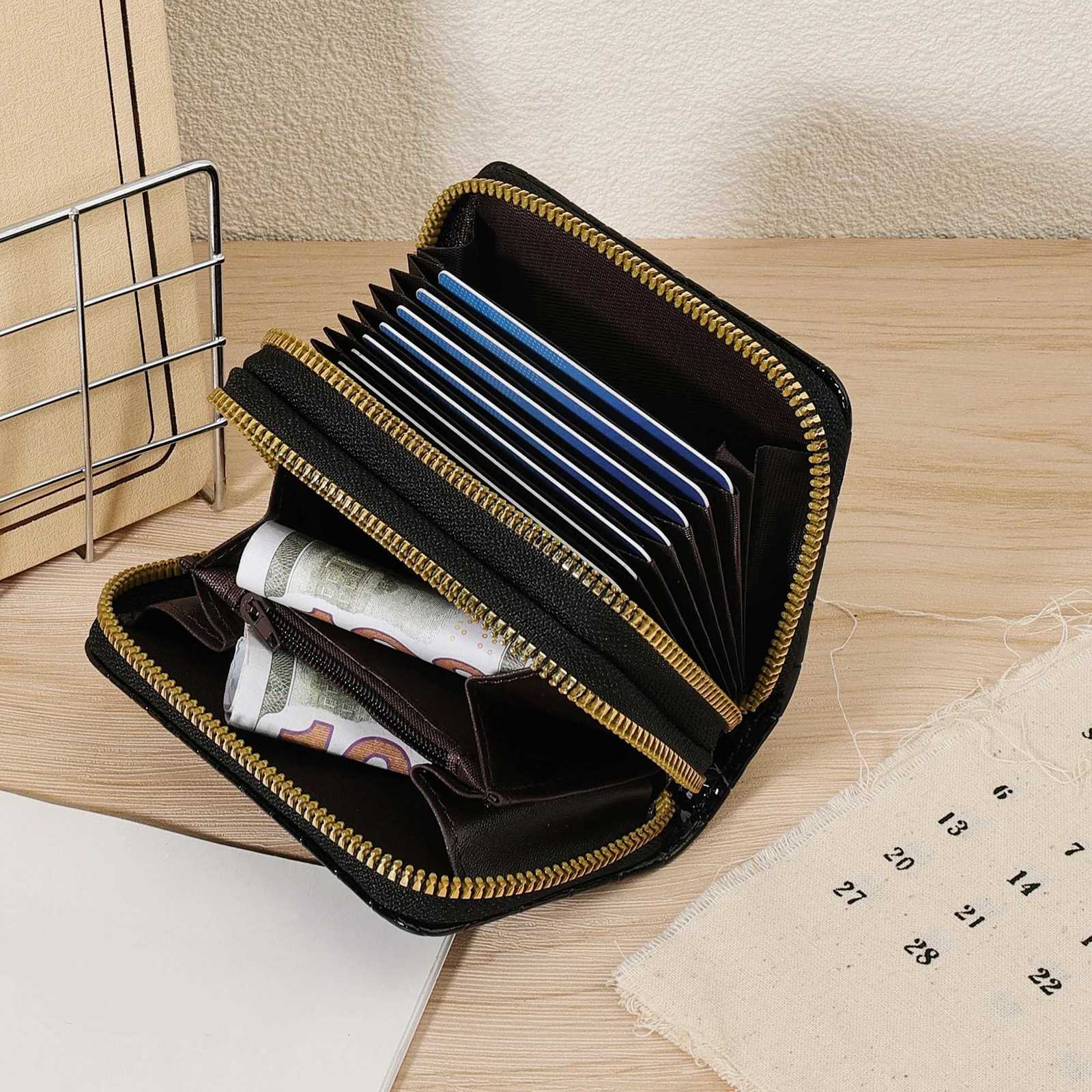 Fashionable Womens Minimalist Short Wallet Handbag Zipper Coin Wallet Fashionable Double Zipper High Quality Credit Card StorT251119