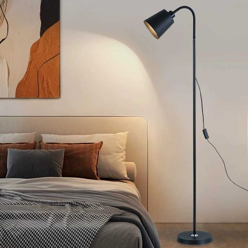 Floor Lamp Simple Floor Lamp Floor Light Wrought Iron LED Standing Lamp Adjustable Lamp Head Standing Reading Light for Living M251119