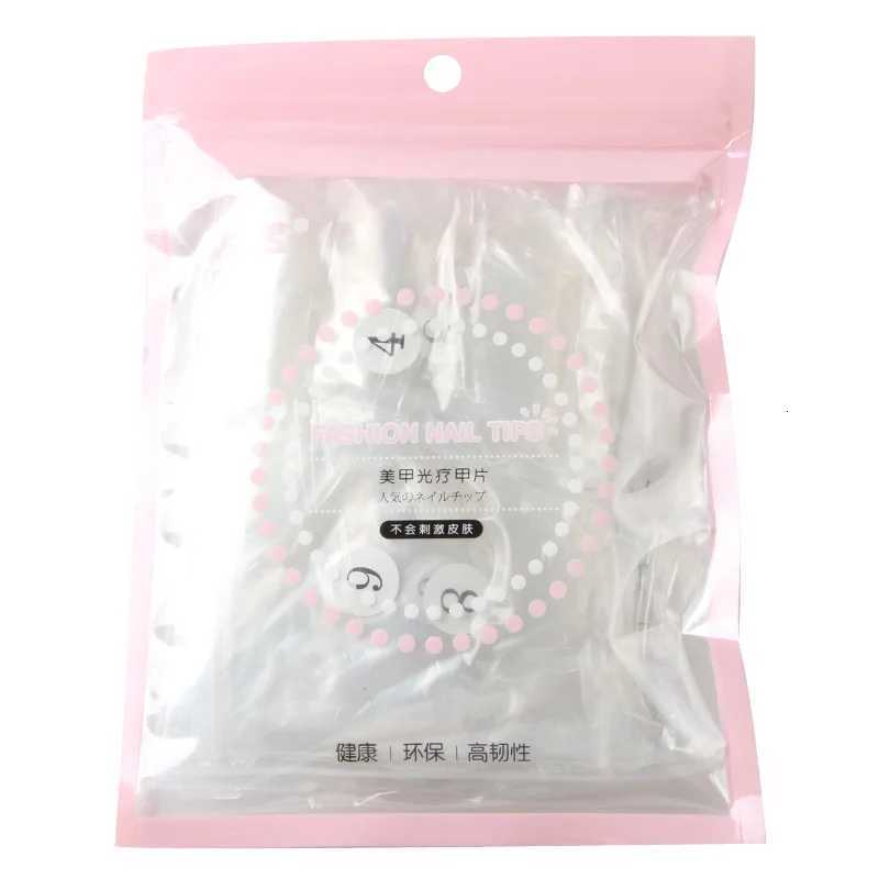 500pcs/lot Long Almond Clear ABS Nails Full Cover Stiletto Pointy False Tips Artificial Acrylic Nail Tips For Nail SalonT251118T251119