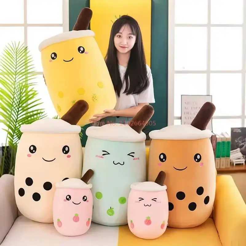 22-70cm Giant Size Bubble Tea Plushies Squishy Milk Tea Boba Peluche Ice Cream Fruits Juice Drink Bottle Prop Decor GiftM251119