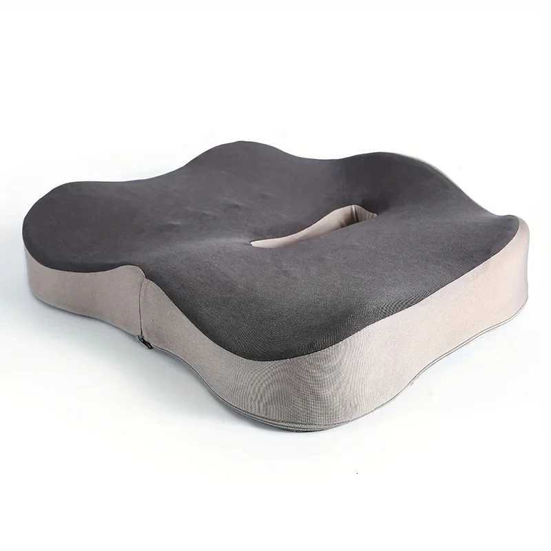 Memory foam seat cushion with a central groove ergonomic pressure padM251119