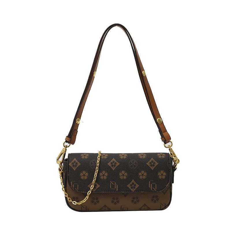 French style small bag European and American fashion print retro high-end versatile temperament single shoulder crossbody bagW251119