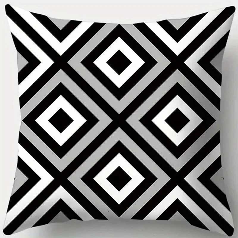 Home Decor Geometric Pattern Black White Covers Pattern Cushion Cover Suitable for Sofa Bedroom Car CoverM251119