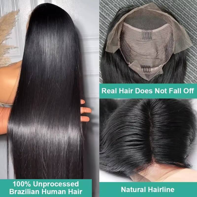 Unprocessed 100 Virgin Cuticle Aligned Raw Indian Hair Wig Frontal Glueless 360 Full Lace HD Quality Human Hair Wigs - view 7