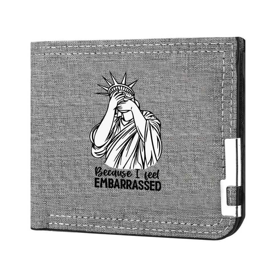 Mens Casual Canvas Wallet Quirky Youth Student Change Wallet Zipper WalletT251119