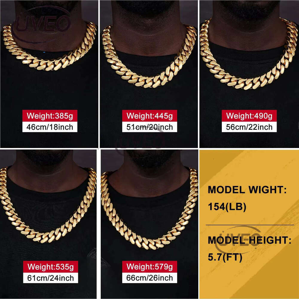 Cadenas cubana Wholesale Hip Hop Jewelry 14K Gold Plated Choker Solid Miami Cuban k Chain Necklace For Men