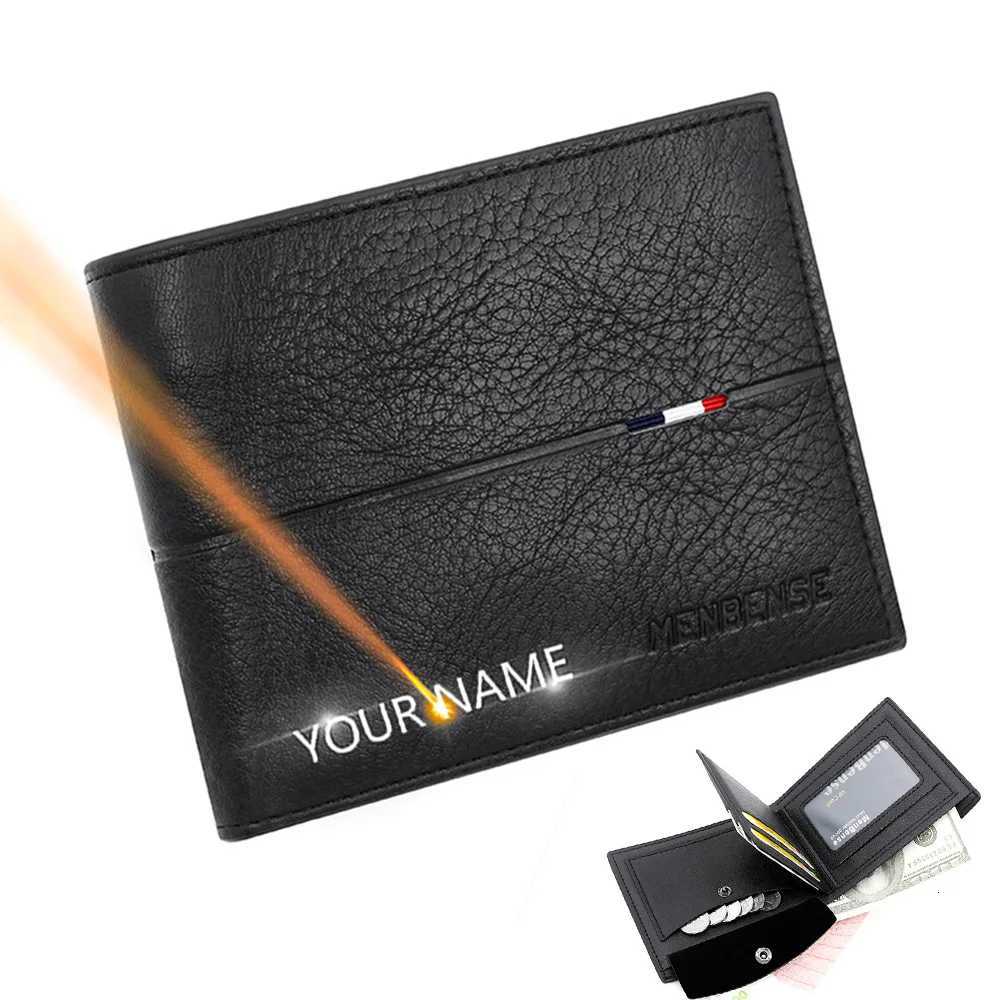 New Name Engraving Simple Short Men Wallets Coin Pocket Zipper Male Purses Credit Card Holder High Quality Wallet For Boys T251119