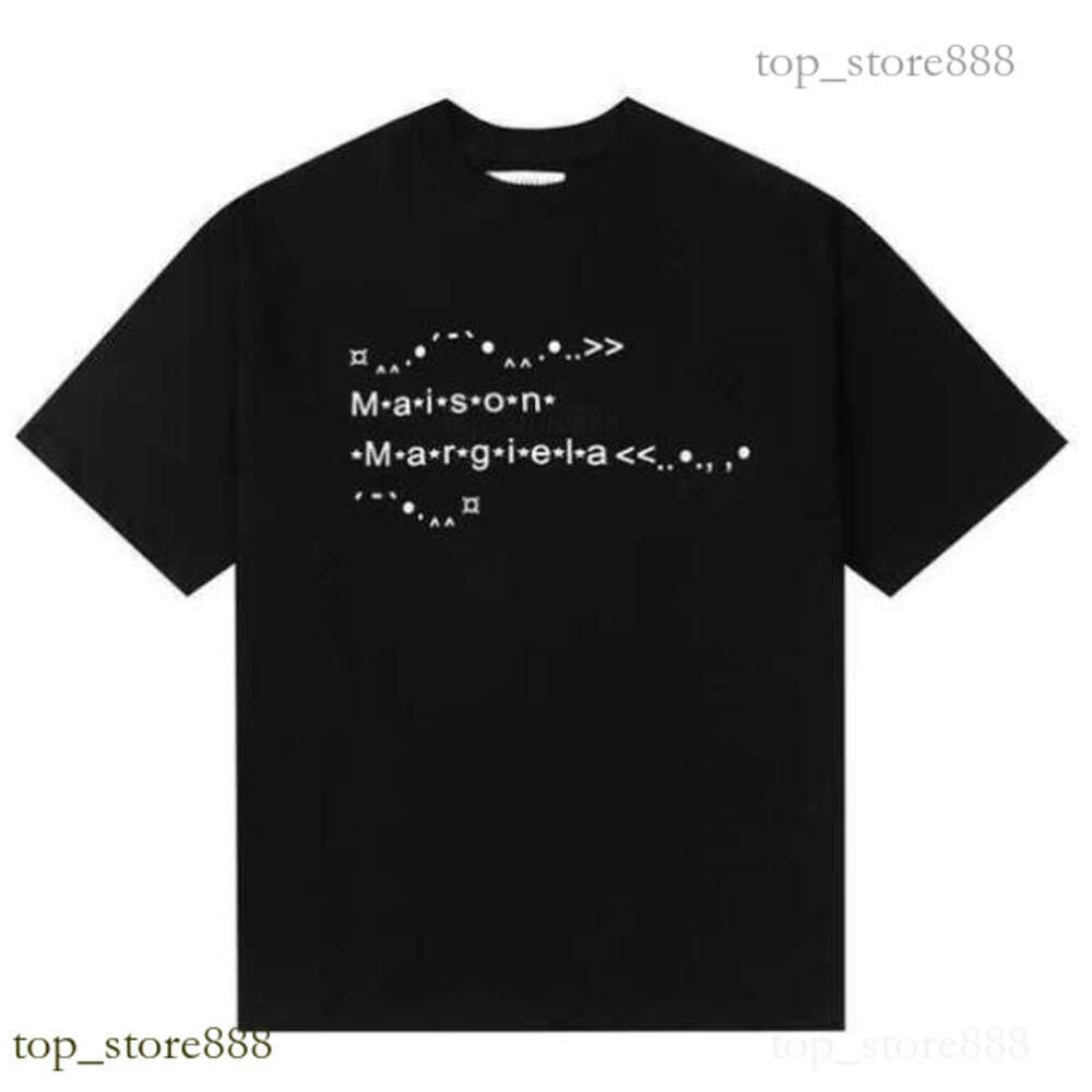 Maisonly Margela Shirts Designer Classic Mm6 Number Pattern T Shirt Mens Digit Tshirt Graphic Pattern Round Neck Trendy Brand Maisonn Margela Short Sleeved E1e