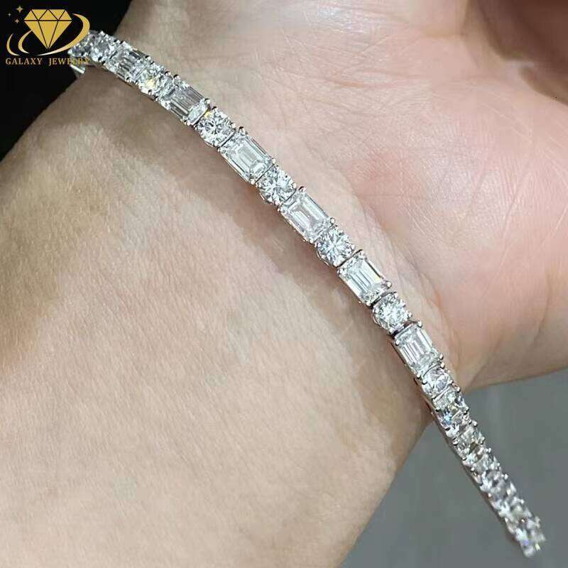 Jewelry Synthetic Chain Lab Grown Tennis Bracelet With IGI Certificate