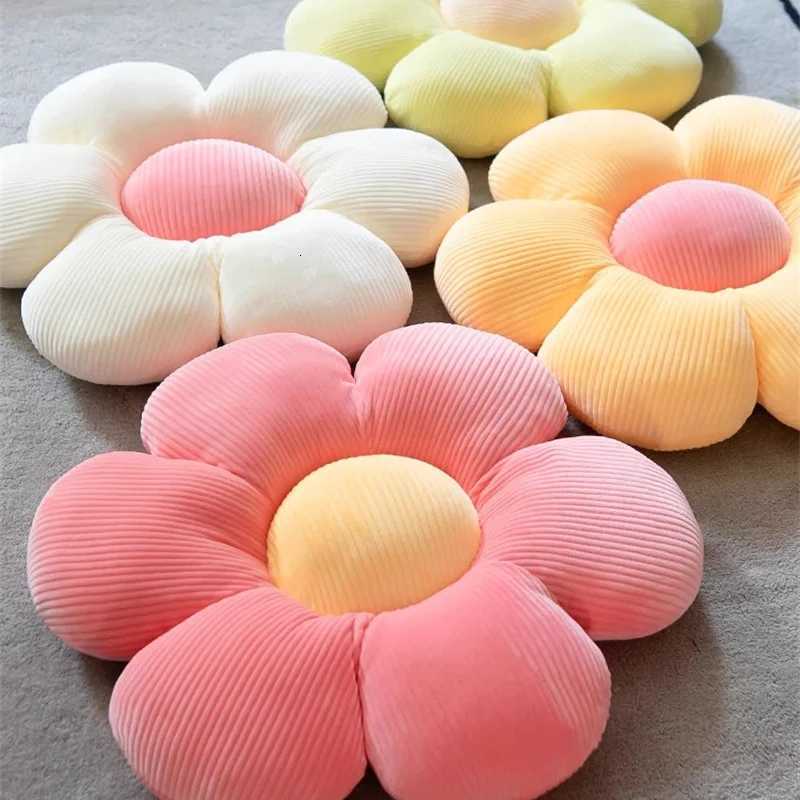 Stuffed Six Petal Flower Cushion Girly Room Decor SunflowerSetting for Kids Bedroom Seat Bay Window Pink FlowerM251119