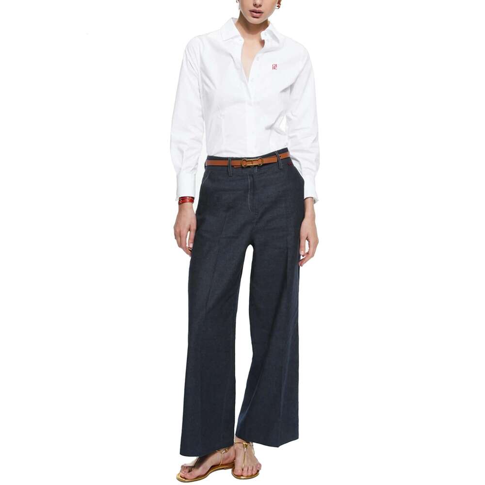 Designer Clothes CHCH 2024 Summer New Women Solid Color Slim Shirt Waist Design Vintage Female Blouses Fashion Office Ladies Shirts