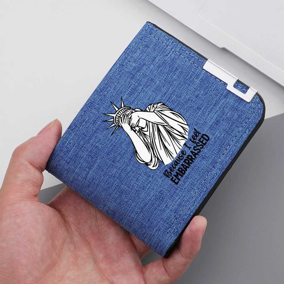 Mens Casual Canvas Wallet Quirky Youth Student Change Wallet Zipper WalletT251119