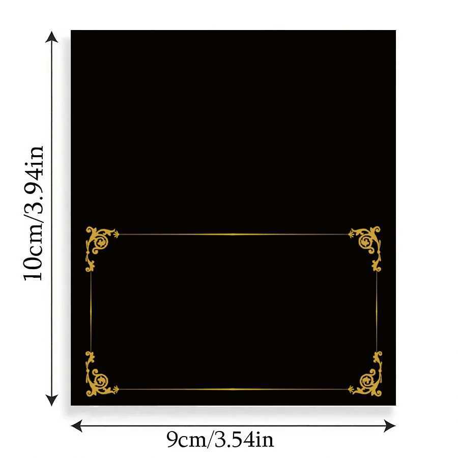20/50/100pcs Half Fold Black Hot Stamping Wedding Seating Number Table Card Place Card Birthday Party Banquet Sign In Card G251119