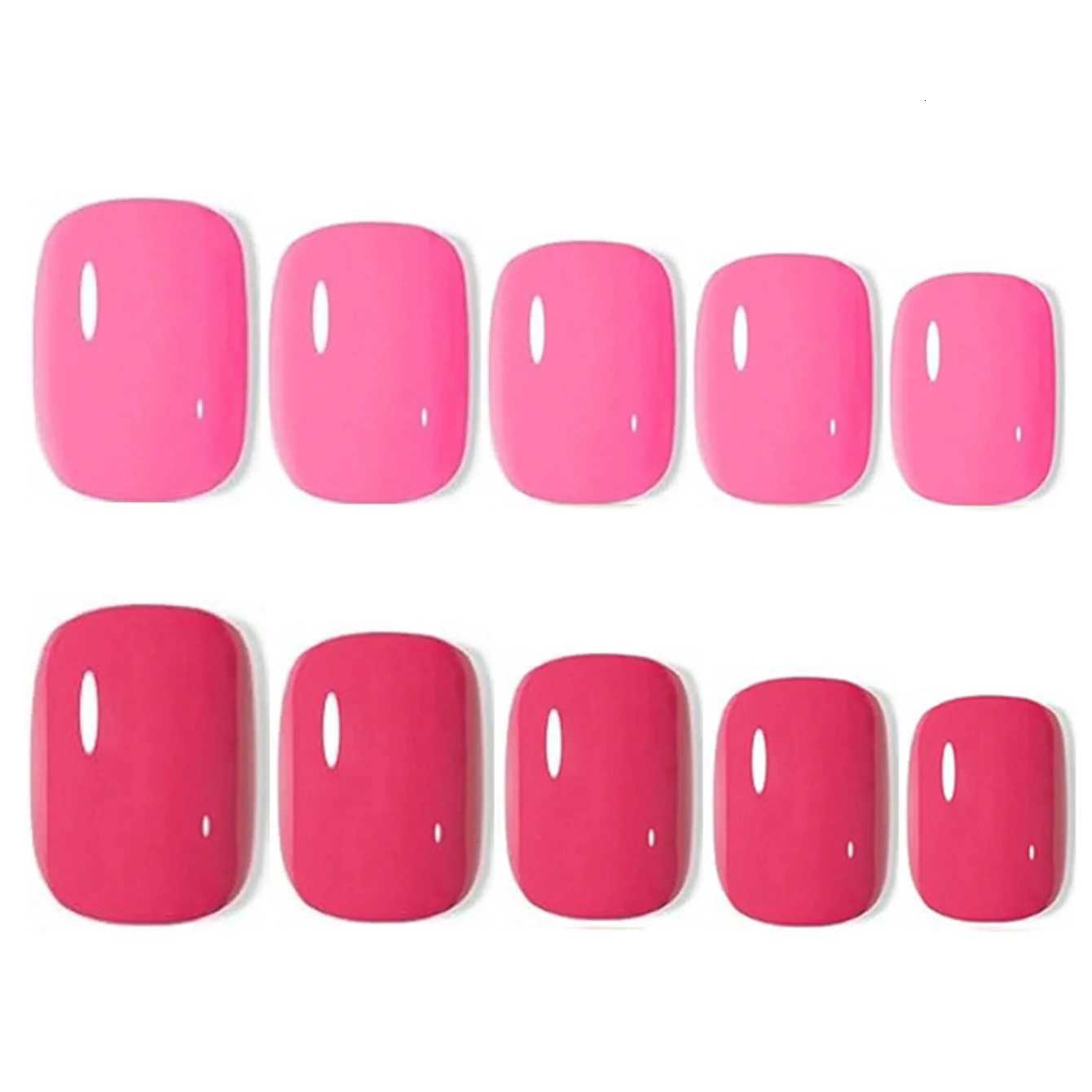 120PCS-Short Square Red Series Fake Nails Art Set- Full Cover Fake Nail Set For Stylish Women Girls Perfect for DailyT251118T251119
