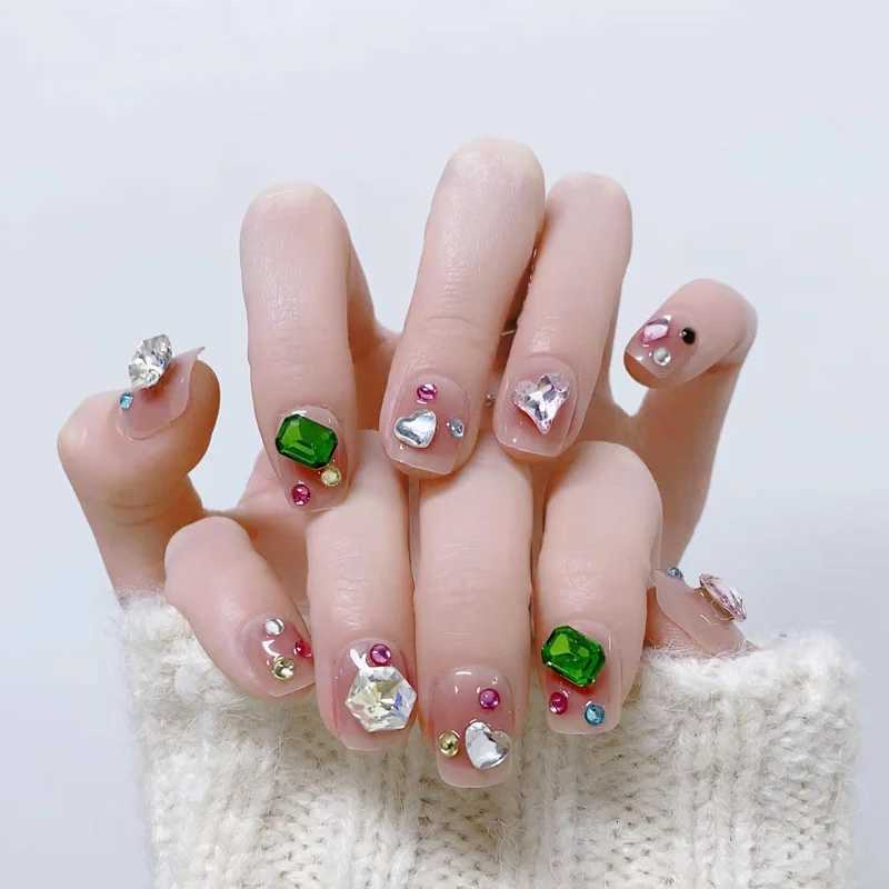 24pcs Long Fake Nails With Jelly Glue French Ballerina Nails Tips Waterproof Faux Medium Coffin false nails Fingernails Press onT251118T251119
