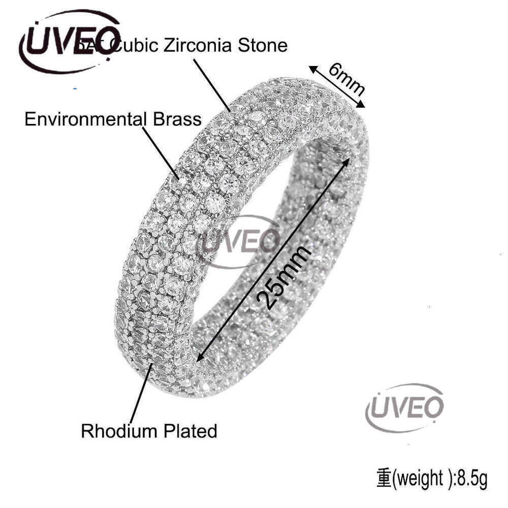 Luxury Hip Hop Colored Ice out VVS Moissanite ring, GRA certified, 925 sterling silver, men and women Free delivery