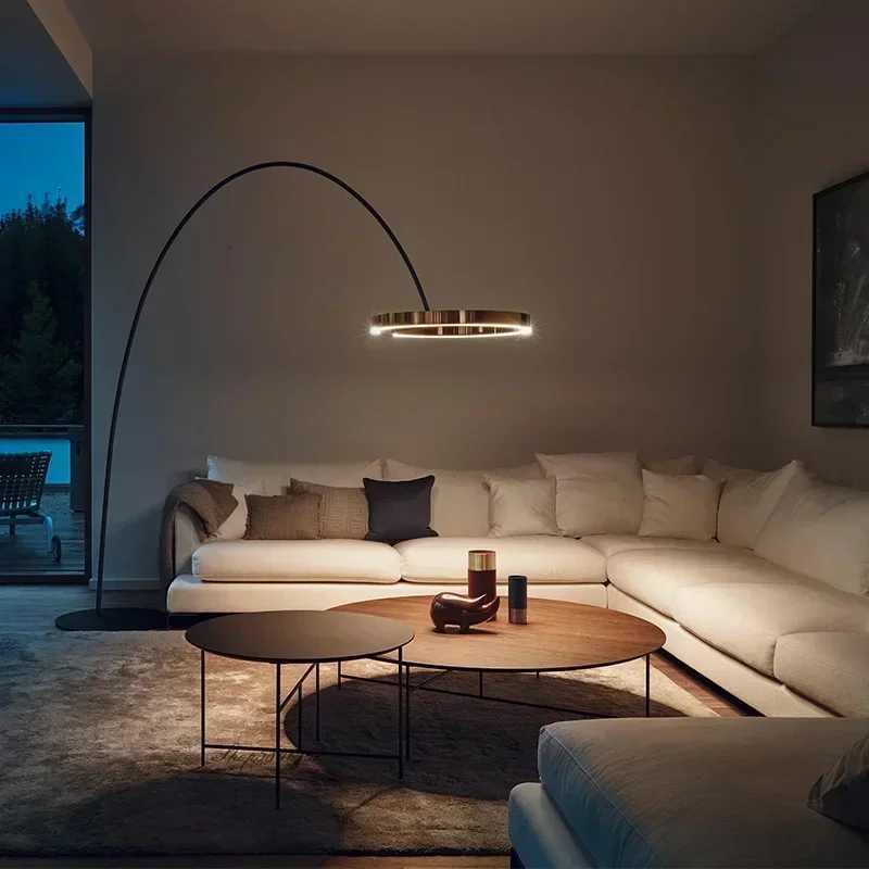 Italian Light Luxury Minimalist Fishing Lamp Living Room Bedroom Study Vertical Room Decoration Lights Artistic Floor Lamp LED M251119